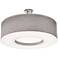 Montclair 30" Wide Satin Nickel LED Semi-Flush Mount With Grey Shade