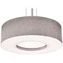 1_Montclair 30" Wide Satin Nickel Pendant With Grey Shade