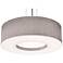 Montclair 30" Wide Satin Nickel Pendant With Grey Shade