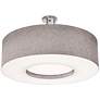 1_Montclair 30" Wide Satin Nickel Semi-Flush Mount With Grey Shade