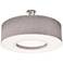 Montclair 30" Wide Satin Nickel Semi-Flush Mount With Grey Shade