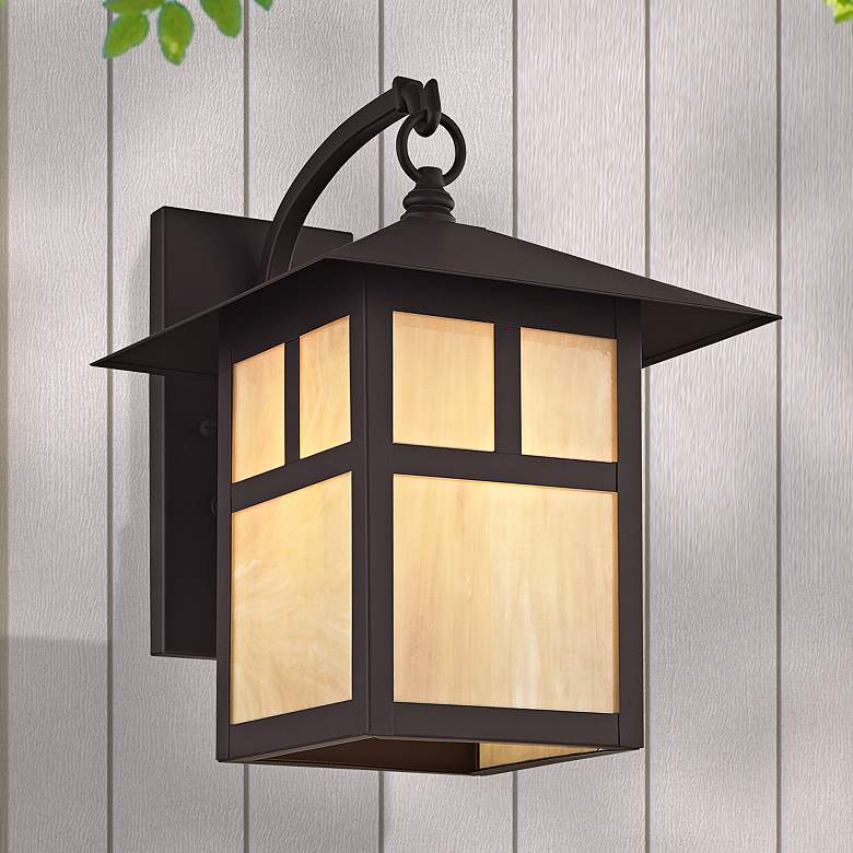 Image 1 Montclair Mission 13.75-in H Bronze Medium Base (E-26) Outdoor Wall Light