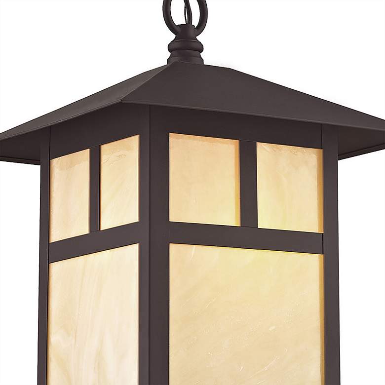Image 4 Montclair Mission 13 inchH Crackled Bronze Outdoor Hanging Light more views