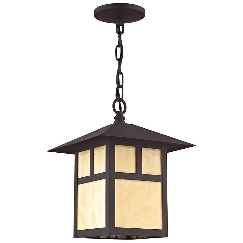 Image 5 Montclair Mission 13 inchH Crackled Bronze Outdoor Hanging Light more views