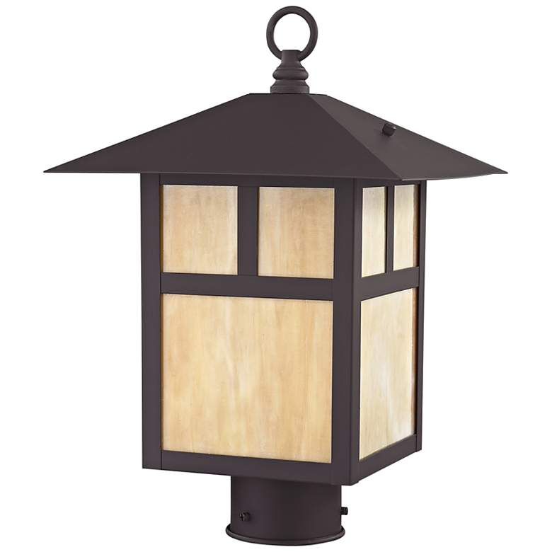 Image 5 Montclair Mission 15" High Bronze Outdoor Post Light more views