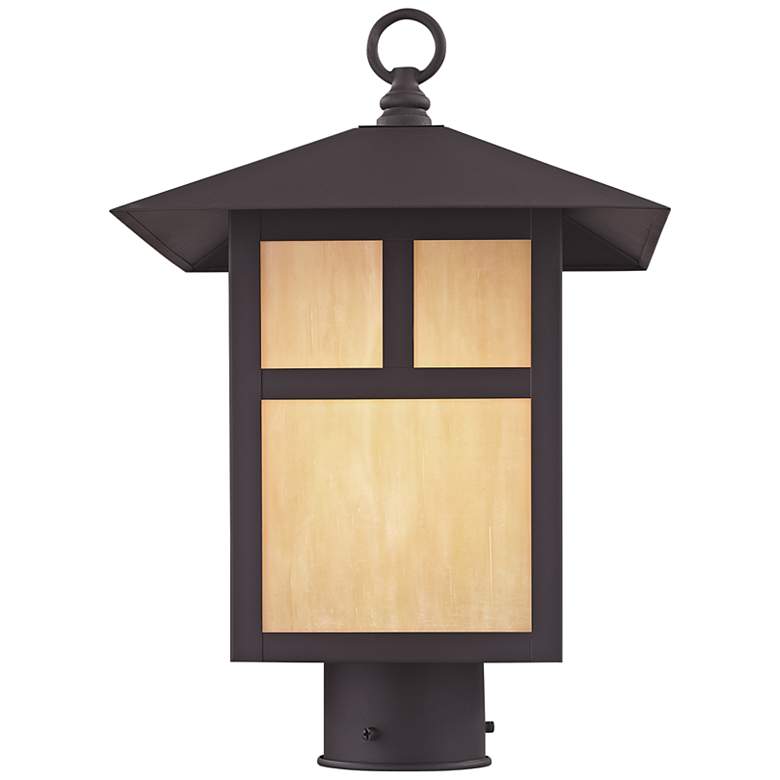 Image 6 Montclair Mission 15" High Bronze Outdoor Post Light more views