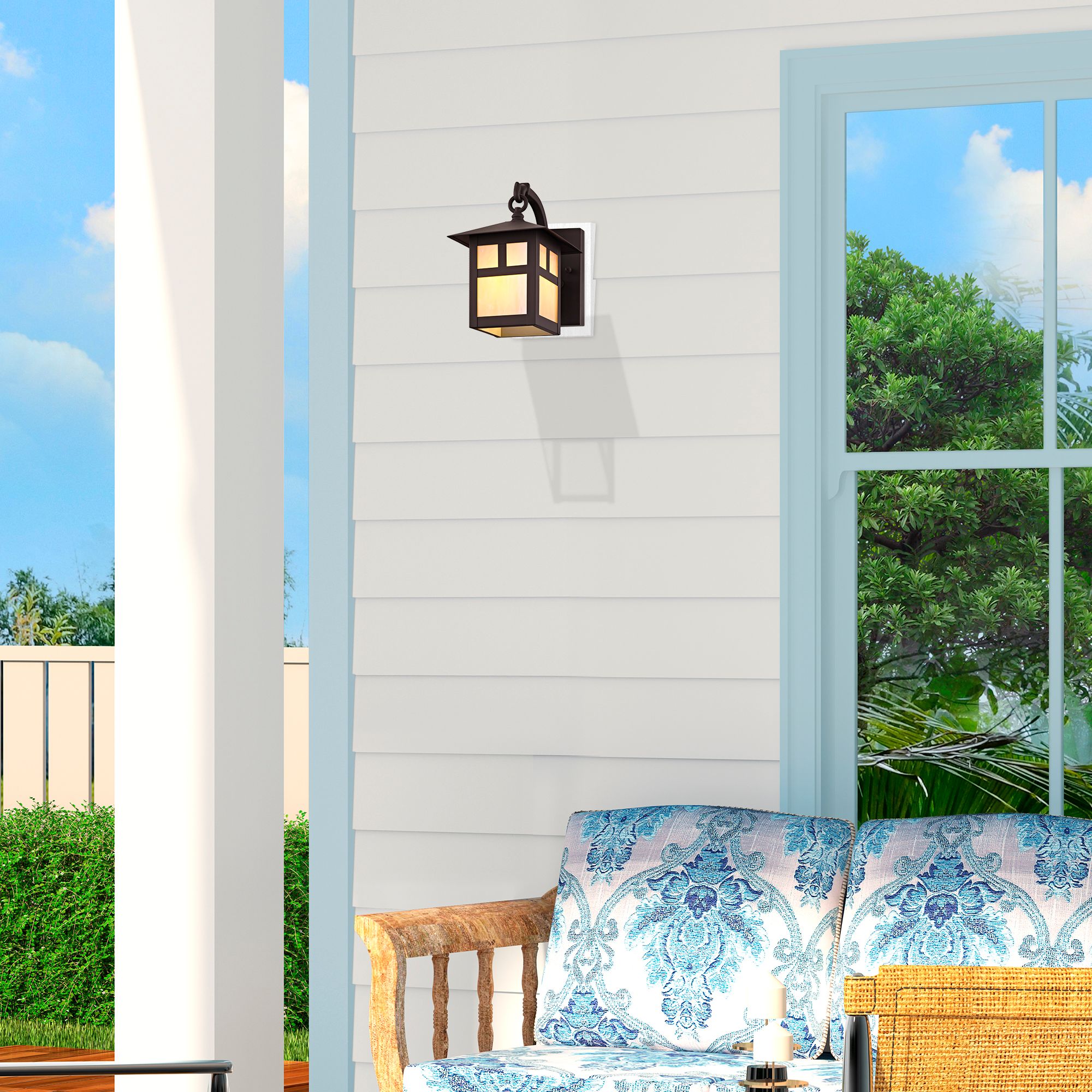 Montclair Mission 8 1/2" High Bronze Outdoor Wall Light in scene