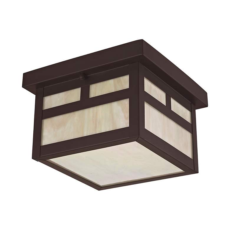 Image 5 Montclair Mission 8" Wide Bronze Outdoor Flushmount Ceiling Light more views