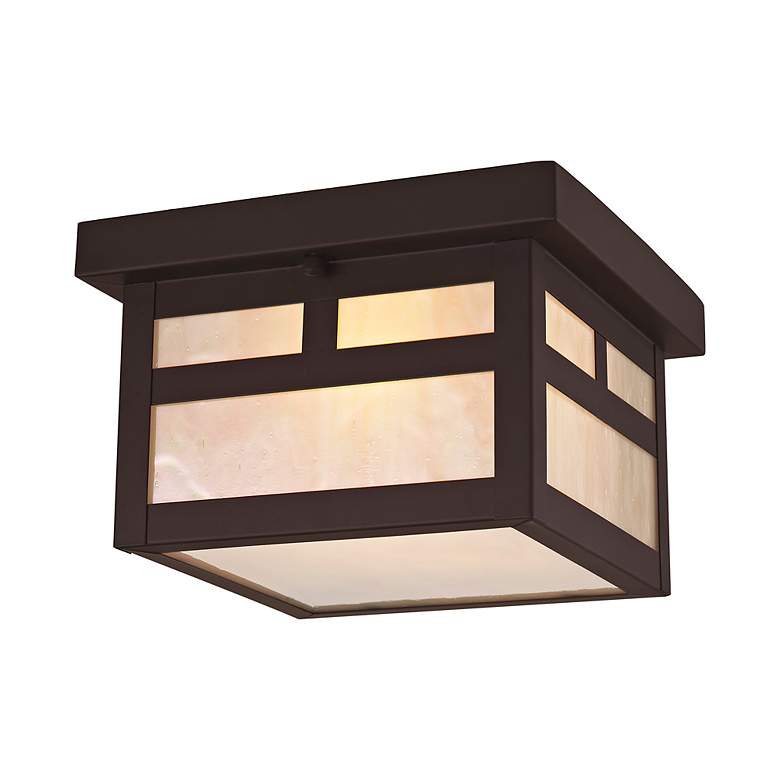 Image 7 Montclair Mission 8" Wide Bronze Outdoor Flushmount Ceiling Light more views