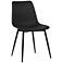 Monte Black Faux Leather Armless Dining Chair