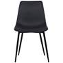 5_Monte Black Faux Leather Armless Dining Chair more views