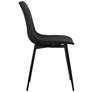 6_Monte Black Faux Leather Armless Dining Chair more views