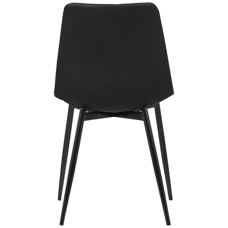 Image 7 Monte Black Faux Leather Armless Dining Chair more views