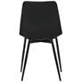 Monte Black Faux Leather Armless Dining Chair