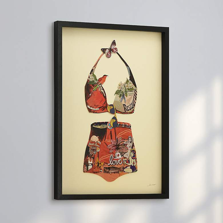 Image 1 Monte Carlo Beach 33" High Collage Framed Wall Art