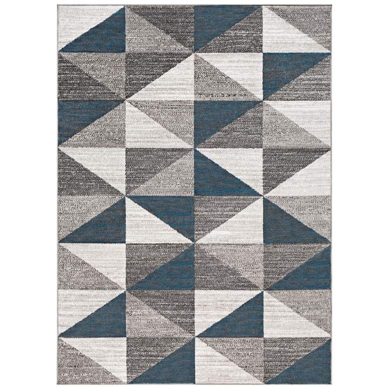 Image 1 Monte Carlo MNC2307 5'3" x 7'3" Gray and Blue Area Rug