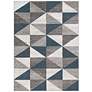 Monte Carlo MNC2307 5&#39;3" x 7&#39;3" Gray and Blue Area Rug