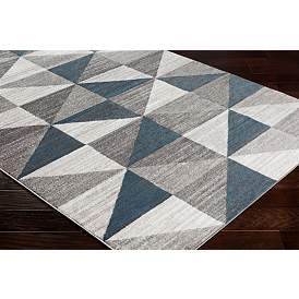 Image2 of Monte Carlo MNC2307 7'10" x 10'2" Gray and Blue Area Rug more views