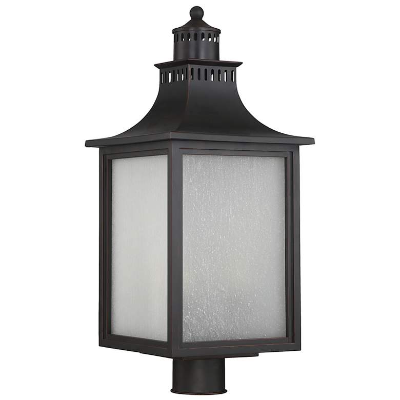 Image 2 Monte Grande 3-Light Outdoor Post Lantern in English Bronze more views