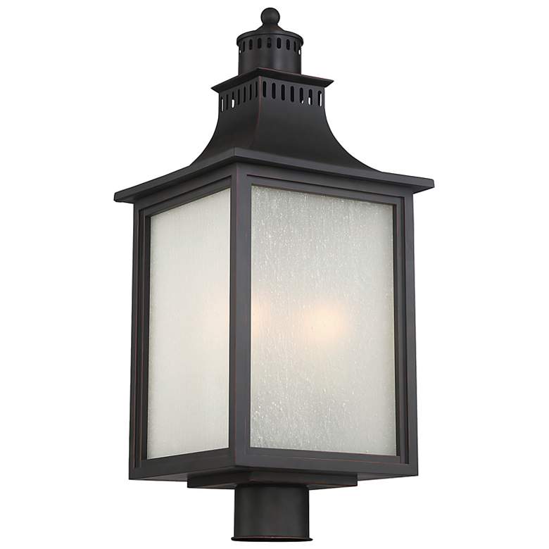 Image 3 Monte Grande 3-Light Outdoor Post Lantern in English Bronze more views