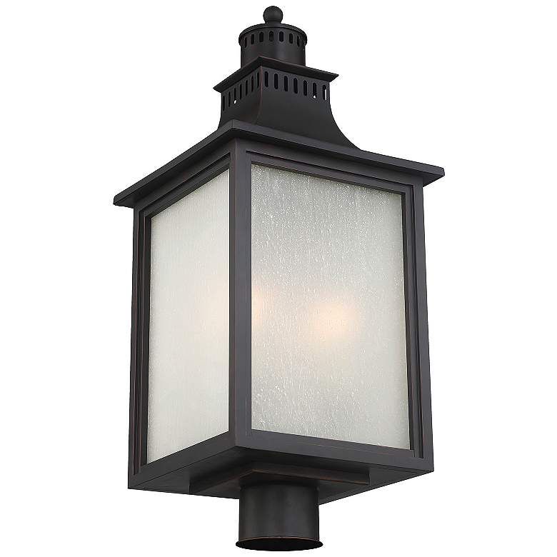 Image 4 Monte Grande 3-Light Outdoor Post Lantern in English Bronze more views