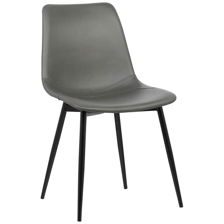 Image 2 Monte Gray Faux Leather Armless Dining Chair