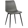 Monte Gray Faux Leather Armless Dining Chair