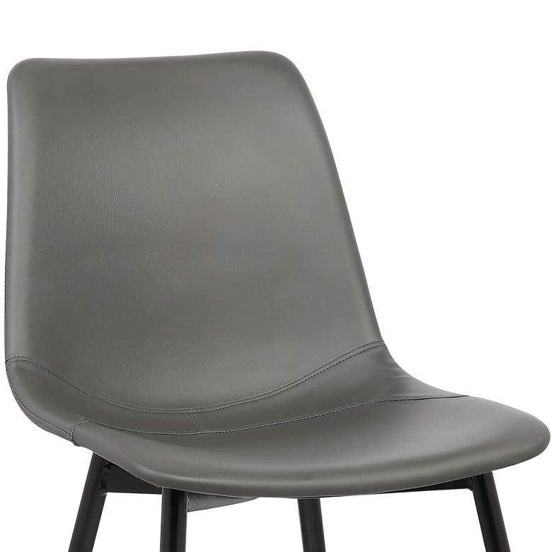 Image 3 Monte Gray Faux Leather Armless Dining Chair more views