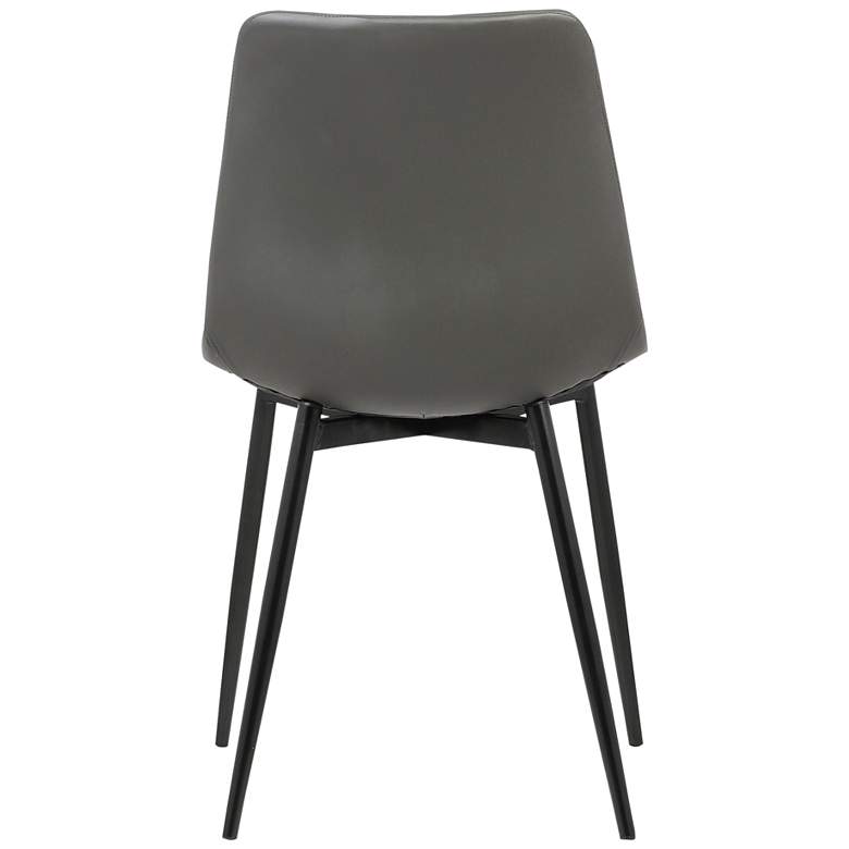 Image 6 Monte Gray Faux Leather Armless Dining Chair more views