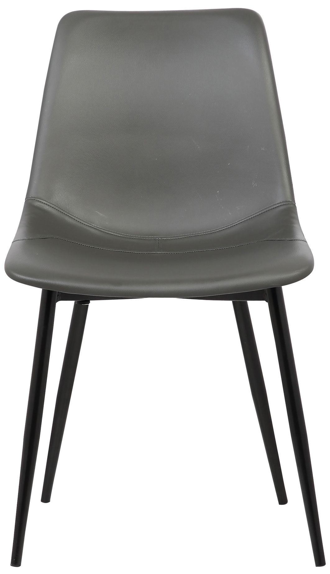 Image 7 Monte Gray Faux Leather Armless Dining Chair more views