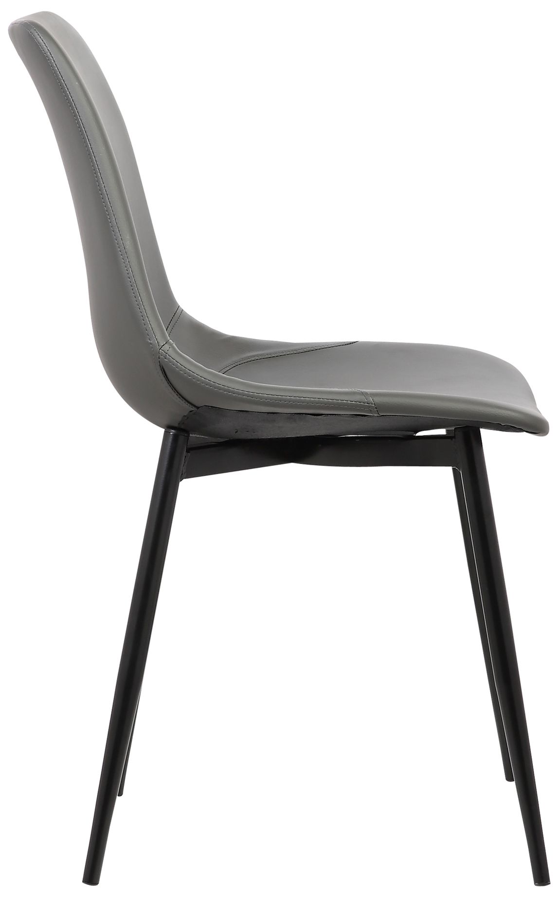 Monte Gray Faux Leather Armless Dining Chair