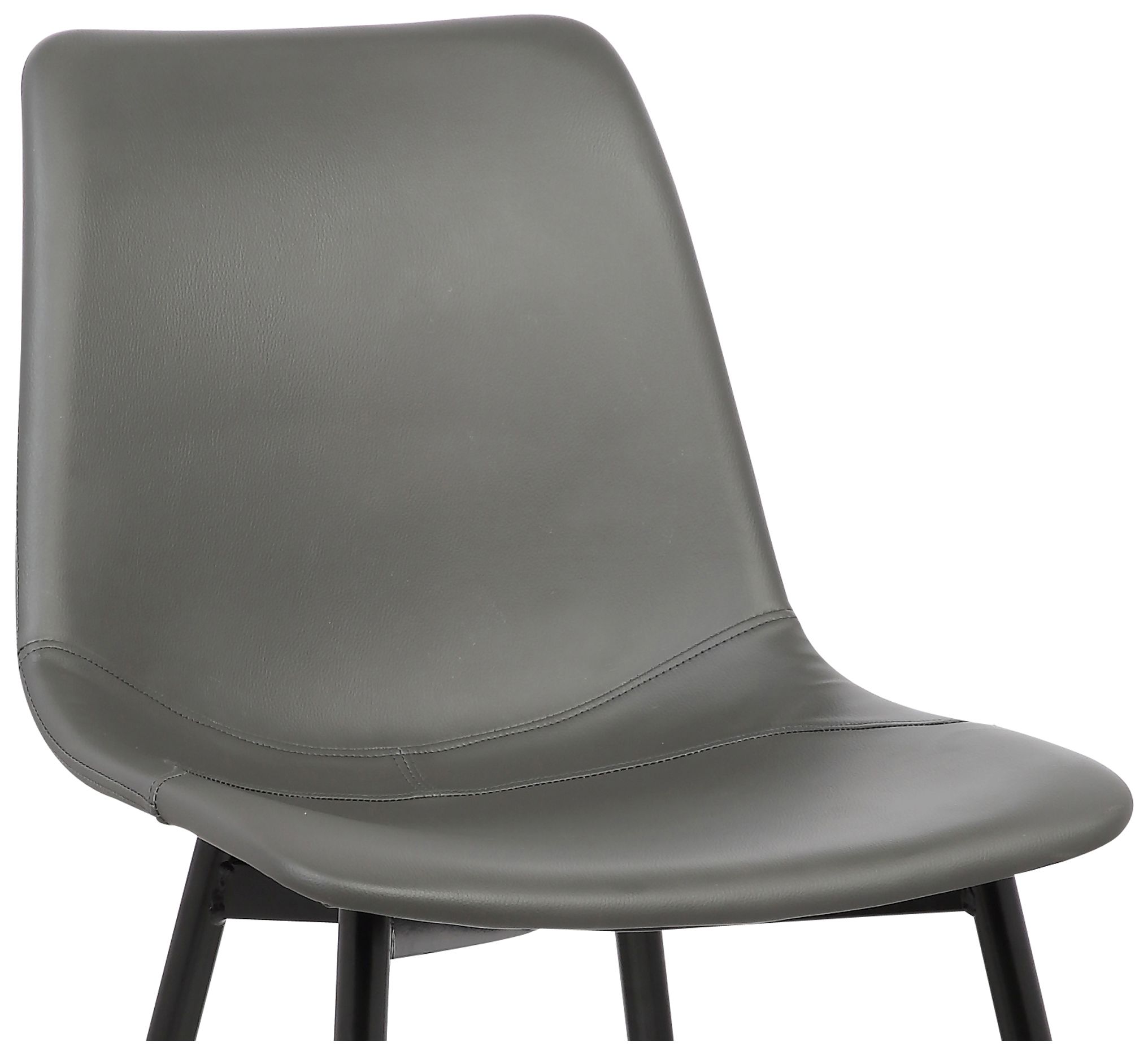Monte Gray Faux Leather Armless Dining Chair