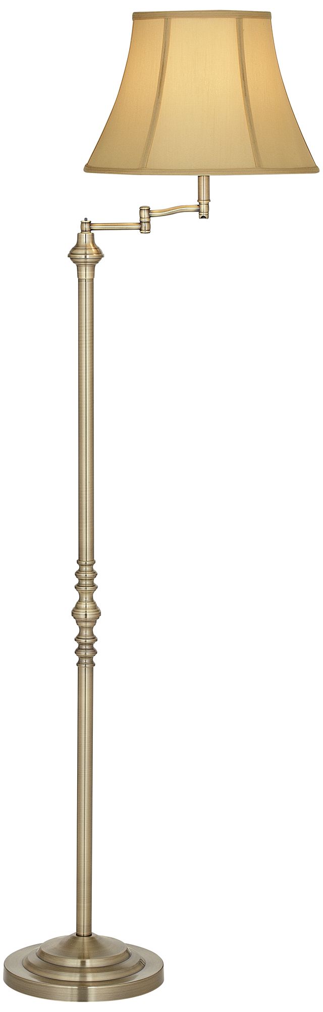 montebello collection antique brass swing arm floor lamp