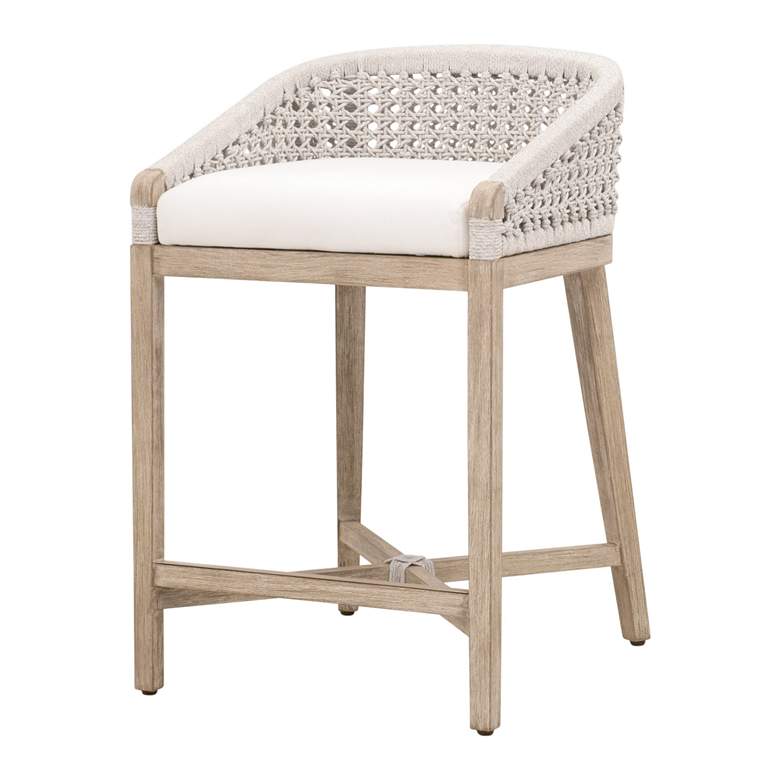 Image 2 Montecito Counter Stool, White Speckle Round Rope, LiveSmart Peyton-Pearl more views
