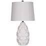 Montecito White Table Lamp with Fabric Shade