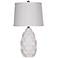 Montecito White Table Lamp with Fabric Shade