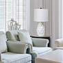 Montecito White Table Lamp with Fabric Shade