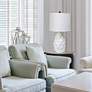 Thumbnail2 of Montecito White Table Lamp with Fabric Shade more views