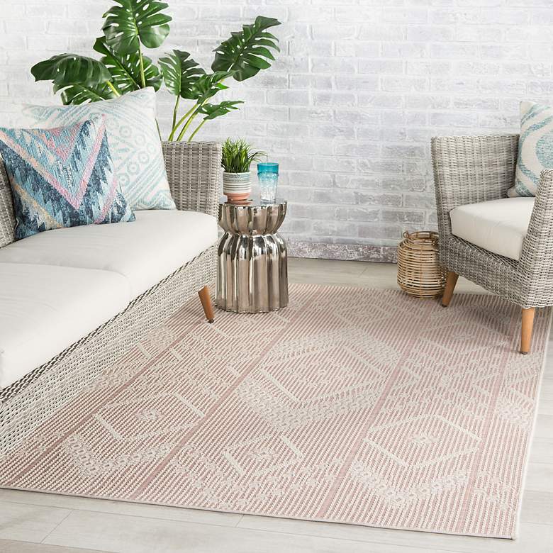 Image 1 Monteclair Shiloh MOC06 5'3"x7'6" Light Pink Cream Area R