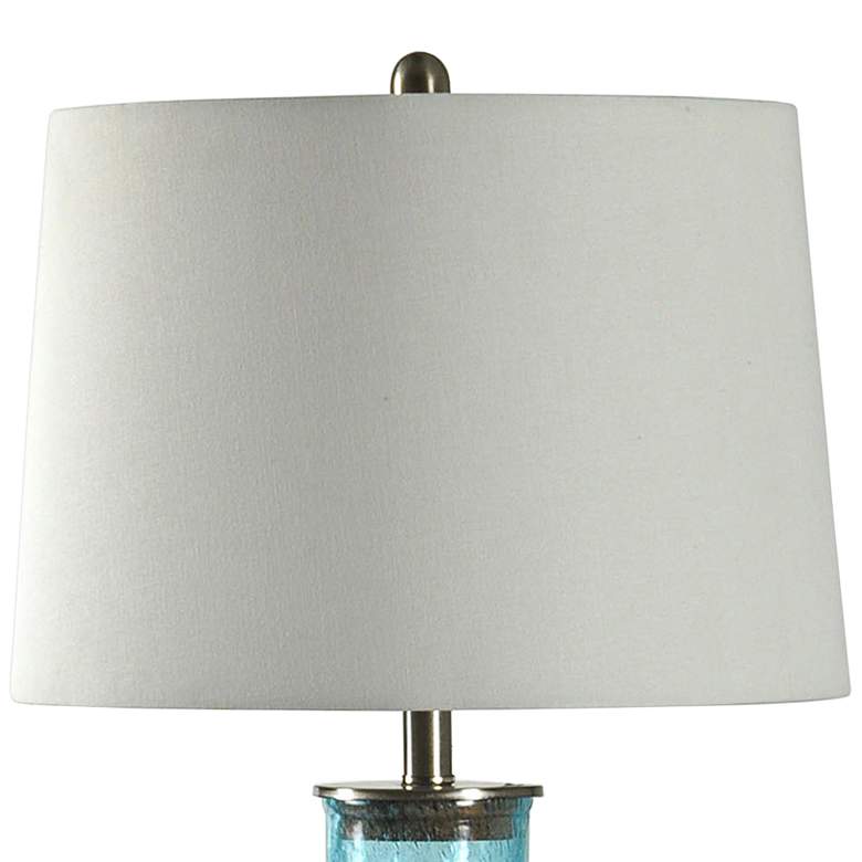 Image 3 Montego Bay 30 1/4" Blue Glass Table Lamp with Off-White Fabric Shade more views