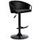 Montego Black Faux Leather Adjustable Swivel Bar Stool
