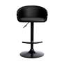 2_Montego Black Faux Leather Adjustable Swivel Bar Stool more views