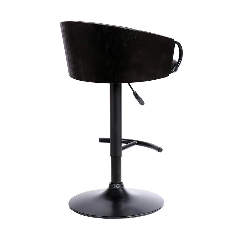 Image 4 Montego Black Faux Leather Adjustable Swivel Bar Stool more views