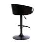 4_Montego Black Faux Leather Adjustable Swivel Bar Stool more views