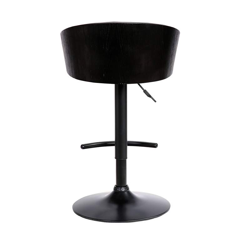 Image 5 Montego Black Faux Leather Adjustable Swivel Bar Stool more views