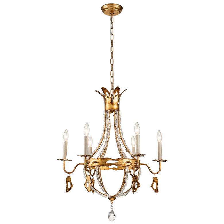 Image 1 Monteleone 6 Light Chandelier in Antique Gold