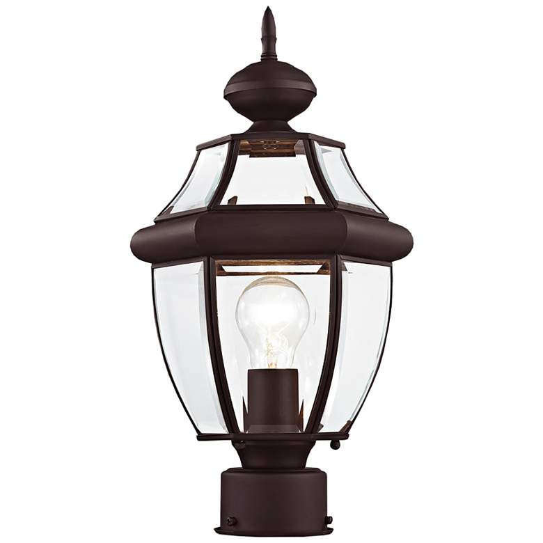 Image 2 Monterey 1 Light Bronze Outdoor Post Top Lantern