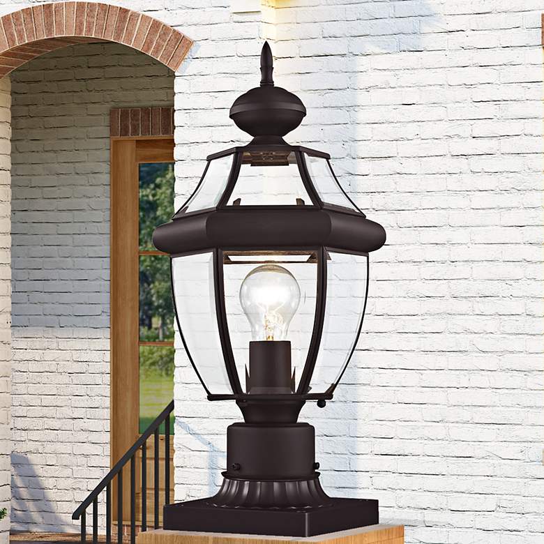 Image 1 Monterey 1 Light Bronze Outdoor Post Top Lantern