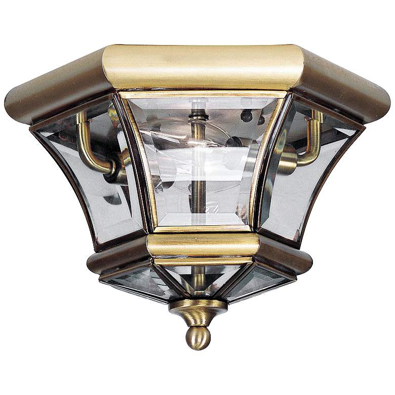 Image 1 Monterey 10 1/2 inch Wide Brass Outdoor Ceiling Light