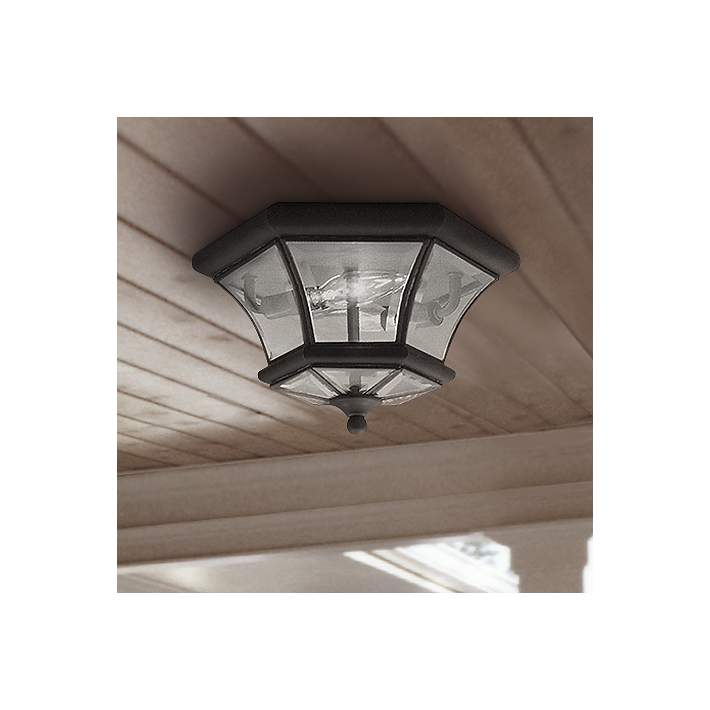 10-in W Bronze Outdoor Flush Mount Light 10-in W Bronze Outdoor Flush Mount Light